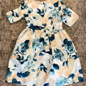 Janie and Jack floral blue dress